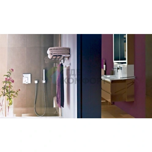 Смеситель для душа Grohe Eurocube 19898000 с термостатом настенного монтажа - фото 3