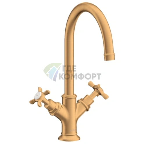 Смеситель для раковины AX Montreux в цвете шлифованное золото (16502250) - фото 1