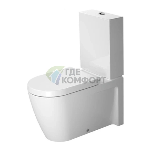 Унитаз Duravit моноблок приставной 725x370 мм с универсальным сливом и креплением, белый (2129090000) - фото 1