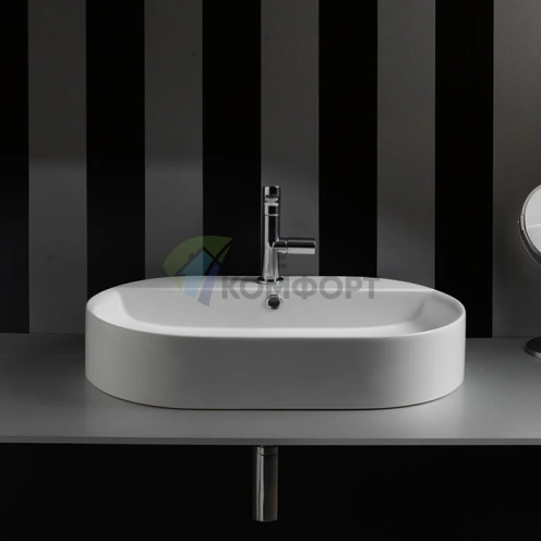 Раковина-чаша Kerasan Ciotola 65х40х12 см, белая матовая (028530 Bianco matt *1) - фото 1