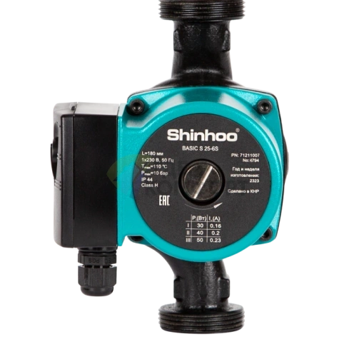 Циркуляционный насос Shinhoo BASIC S 25-6S 180, 71211002 - фото 3