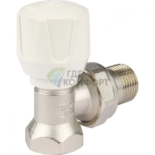 Stout угловой регулировочный вентиль 1/2 для воды, латунь, ручная настройка потока - фото 1