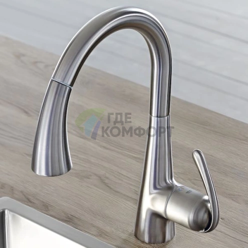 Смеситель Grohe Zedra для кухни с выдвижной лейкой - фото 7