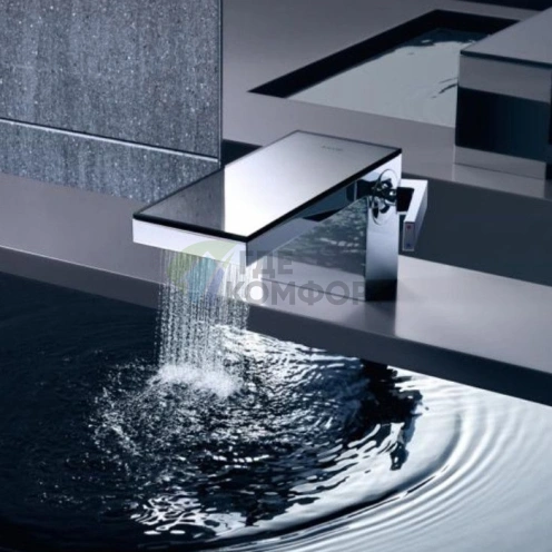 Смеситель для раковины AX MyEdition 70 см с изливом 200 мм и сливным гарнитуром в хроме (47010000) - фото 1