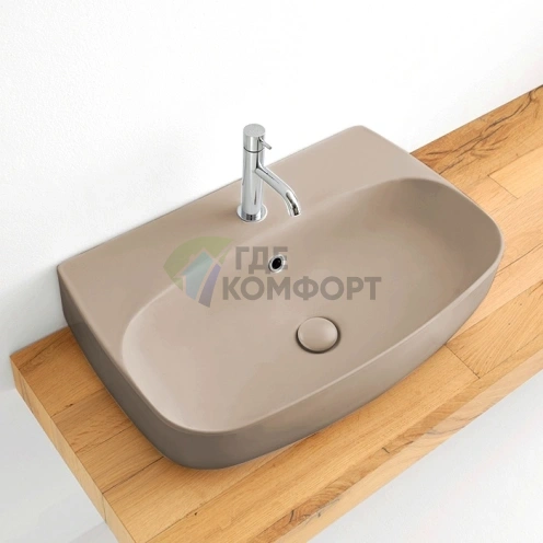 Подвесная раковина Kerasan Nolita 70x45 см, цвет коричневый орех (534281*1) - фото 3