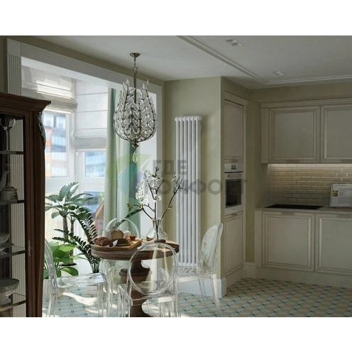 Трубчатый стальной радиатор Zehnder Charleston Completto 3180/08 8 секций с нижним подключением V002 - фото 2