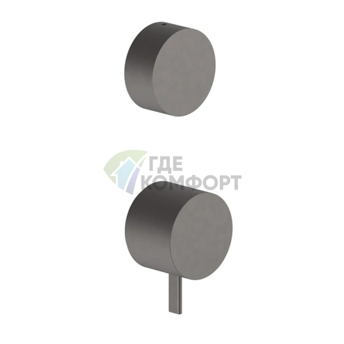 Смеситель для душа Fantini AF/21 встраиваемый на 3 выхода цвет Matt Gun Metal PVD (27 P5 A587B) - фото 1