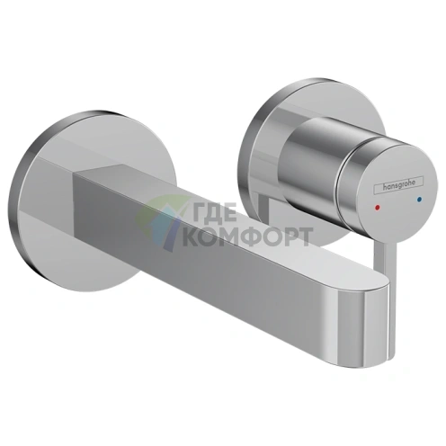 Смеситель для раковины HANSGROHE FINORIS настенный однорычажный, хром (76051000) - фото 1