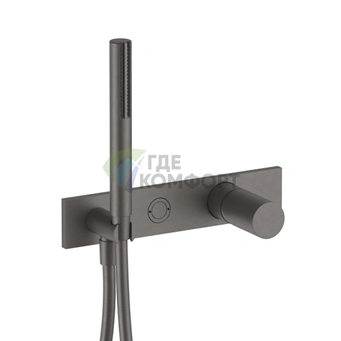 Смеситель для душа Fantini Milano встраиваемый наружный Matt Gun Metal PVD (31 P5 3084B) - фото 1