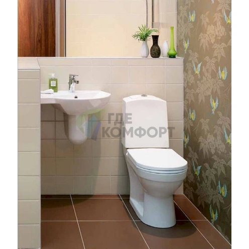 Унитаз-компакт Gustavsberg Logic 5695 с бачком и микролифтом - фото 4