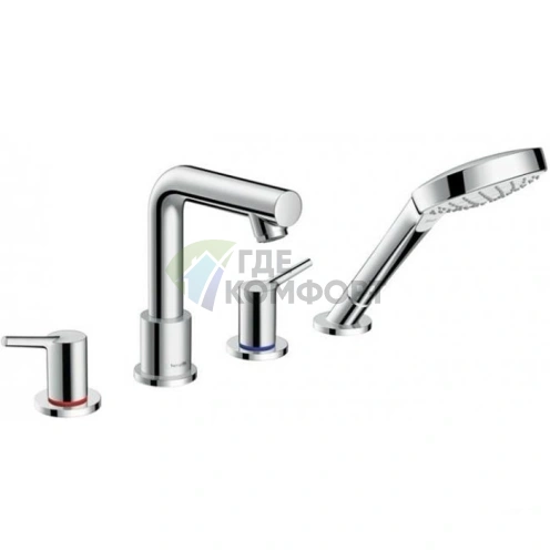 Смеситель для ванны Hansgrohe Talis S с ручным душем, хром (72418000) - фото 1