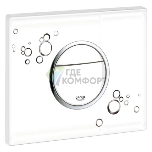 Кнопка смыва унитаза Grohe Nova Cosmopolitan 38847LI0 белая с черным - фото 3