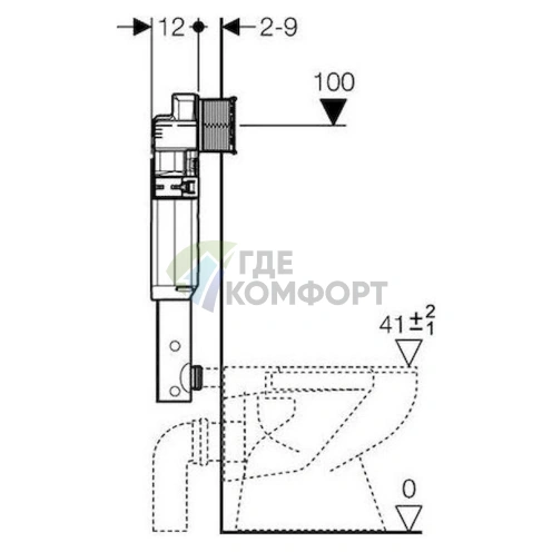 Смывной бачок скрытого монтажа Geberit Sigma UP320 — элегантное решение для унитазов фото 3