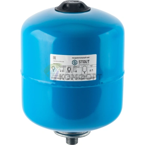 Гидроаккумулятор Stout STW-0001-000008 вертикальный 8 л - фото 1