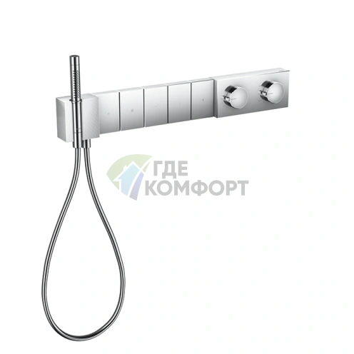 Термостат для душа AX Edge 680/100 с алмазной огранкой и 5 источниками воды (46731000) - фото 1