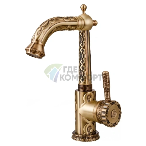 Смеситель Zorg Antic A 112U для раковины бронза - фото 1