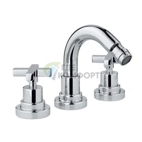 Смеситель для биде Nicolazzi M.Croce на 3 отверстия, излив 135 мм, хром (2215CR27) - фото 1