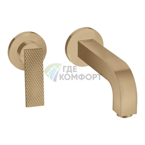 Настенный смеситель для раковины AX Citterio (роз/тек, шлифованная бронза) (39181140) - фото 1