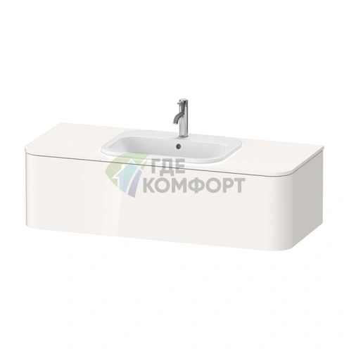 Столешница Duravit Happy D.2 Plus для установки на тумбу, белая глянцевая (HP031KM2222) - фото 1