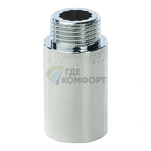Удлинитель STOUT латунный 1/2 x 40 хромированный - фото 1