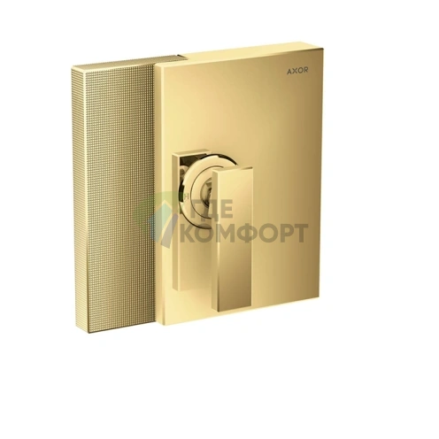 Встраиваемый смеситель для душа AX Edge с алмазной огранкой в полированном золоте (46651990) - фото 1
