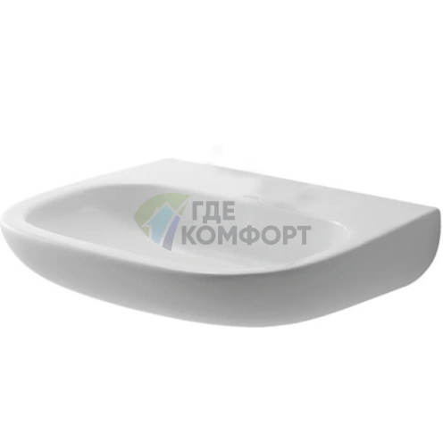 Медицинская раковина Duravit D-Code без перелива и отверстия 650x500 мм белого цвета (23116500702) - фото 1