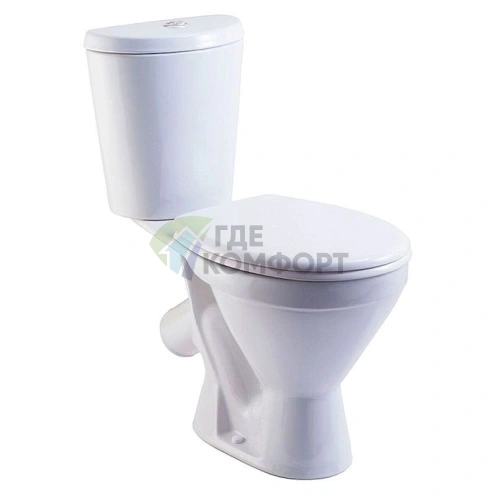 Унитаз-компакт Rosa Элегант: стильный и компактный белый унитаз - фото 1