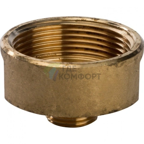 Переходник STOUT ВН 1 1/2 x 3/4 внутренняя/наружная резьба латунный - фото 2