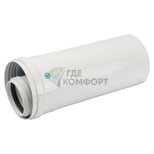 Элемент дымохода конденсационного Stout труба 500 мм DN60/100 м/п PP-FE SCA-8610-000500 - фото 1