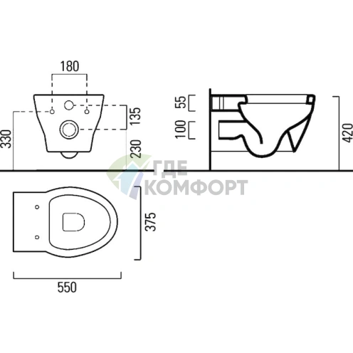 Подвесной унитаз GSI Panorama 661211 - фото 8