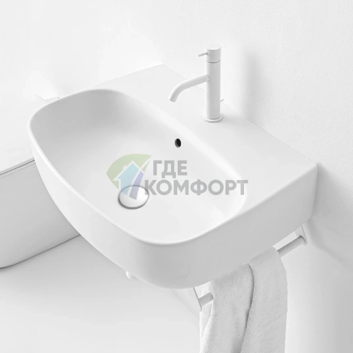 Подвесная раковина Kerasan Nolita 60x45 см, белая матовая (534130*1) - фото 1