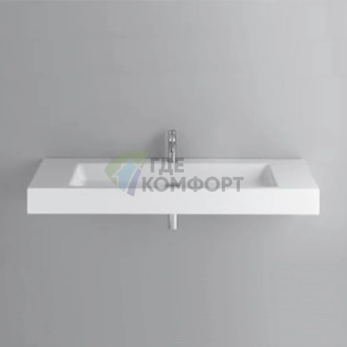 Подвесная раковина BETTEAqua 140x49.5 см Glaze Plus белая без перелива (A052 HLW1) - фото 1