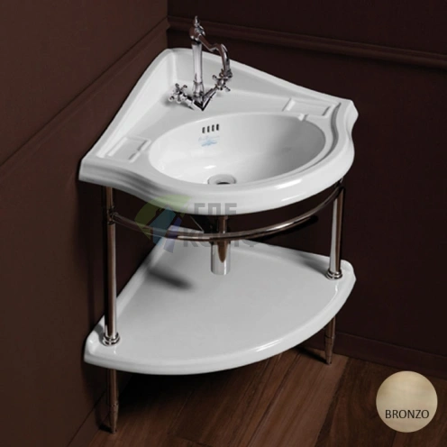 Угловая стойка SIMAS Arcade для раковины AR884 и полки AR894 в цвете бронза - фото 1