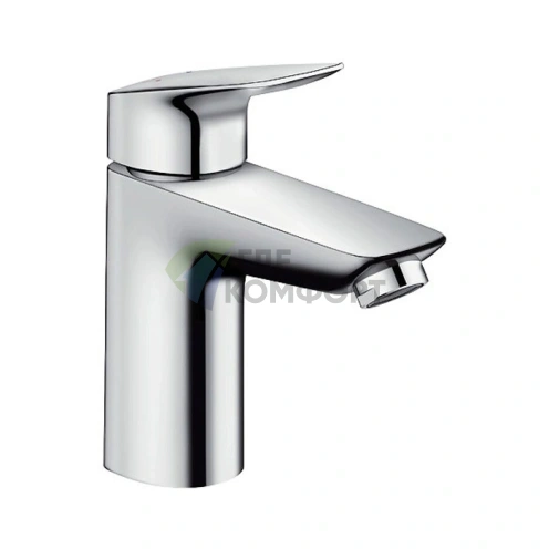 Смеситель для раковины Hansgrohe Logis, 100 мм, без донного клапана, хром (71101000) - фото 1