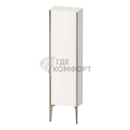 Подвесной шкаф Duravit XViu 1330 мм, белый глянцевый/champagne matt (петли слева) (XV1315LB122) - фото 1