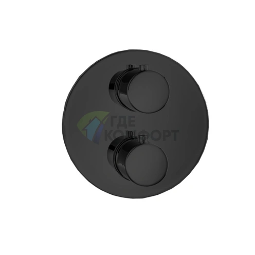 Смеситель Almar ROUND CORE двойной наружный, матовый черный (E186532.MB) - фото 1