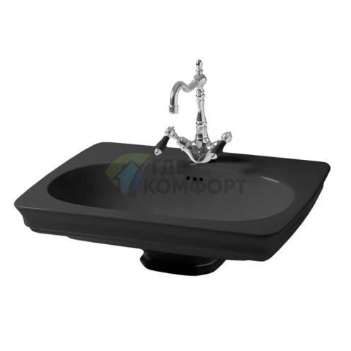 Раковина Artceram Civitas 68х50 см, 1 отверстие, черный (CIL001 03 00) - фото 1