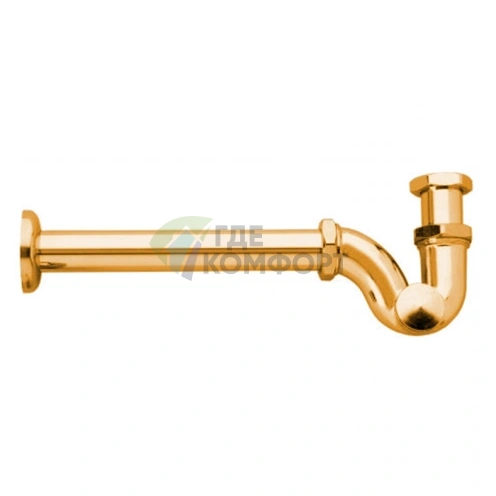 Сифон Nicolazzi Complementi S 1 1/4 для биде золото без донного клапана (5569GB) - фото 1