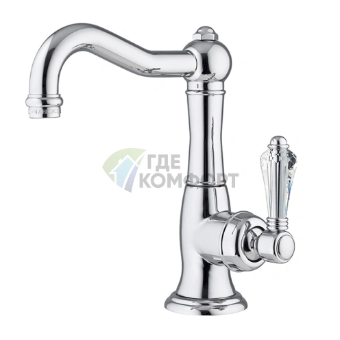 Однорычажный смеситель для раковины Nicolazzi Cristallo с донным клапаном в хромированном исполнении (3452CR33C) - фото 1