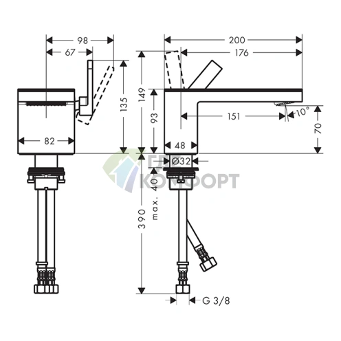 Смеситель для раковины AX MyEdition в цвете шлифованная медь (47012950) - фото 2