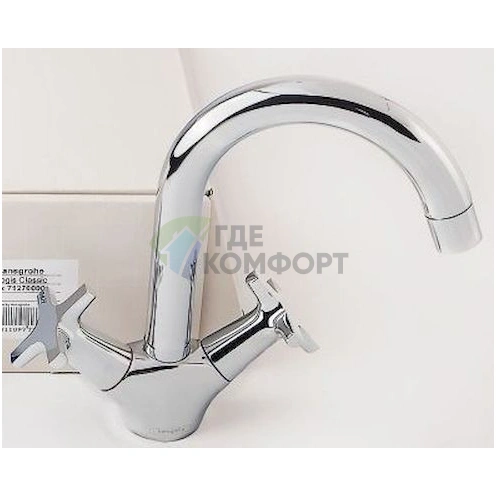 Смеситель для раковины Hansgrohe Logis Classic (71270000) - фото 3