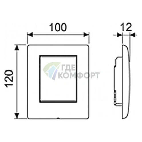 Кнопка смыва для писсуара TECE Ambia Urinal 9242126, хром глянцевый - фото 2