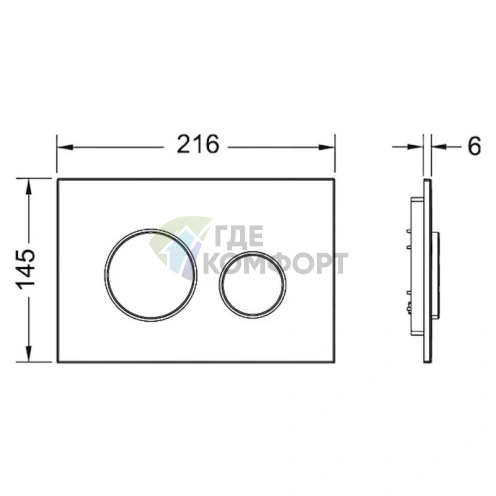 Кнопка смыва для инсталляции TECE Loop 9240600, белая, для скрытого монтажа - фото 4