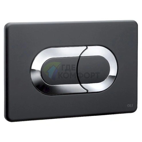 Кнопка смыва OLI Salina 640097 черный/хром - фото 1