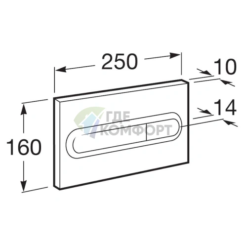 Кнопка смыва Roca PRO In-Wall PL1 белая - фото 2