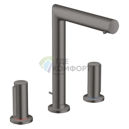 Стильный смеситель AX Uno Zero для раковины в элегантном цвете шлифованный черный хром (45133340) - фото 1