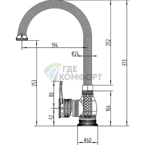 Смеситель Zorg Antic A 416 K-SL для кухни с выдвижным изливом - фото 2