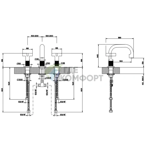 Смеситель для раковины GESSI INCISO золотой с высоким изливом (58112#246) - фото 2
