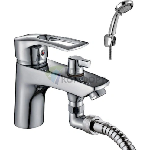Смеситель для ванны Rossinka T40-38: на бортовой монтаж - фото 1
