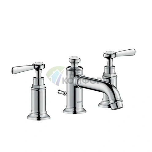 Смеситель для раковины AX Montreux с донным клапаном и рычажным управлением — хром (16535000) - фото 1